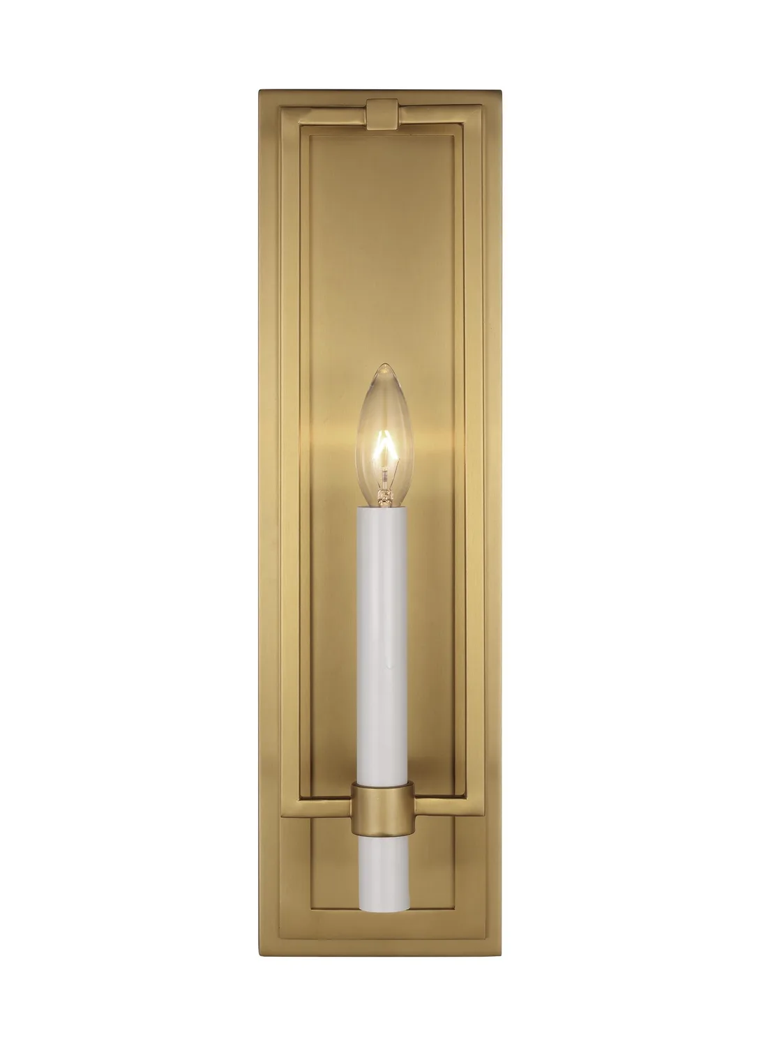 Marston One Light Wall Sconce in Burnished Brass