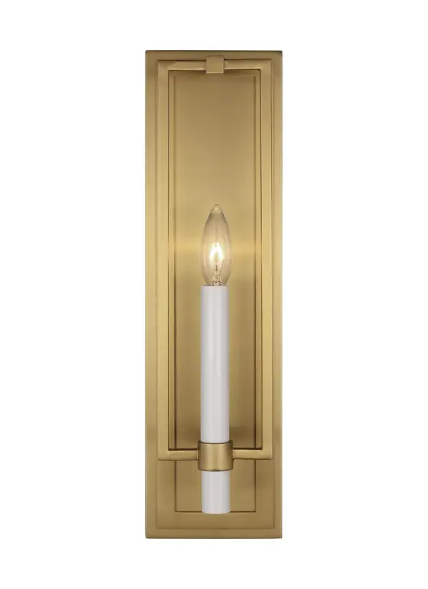 Marston One Light Wall Sconce in Burnished Brass