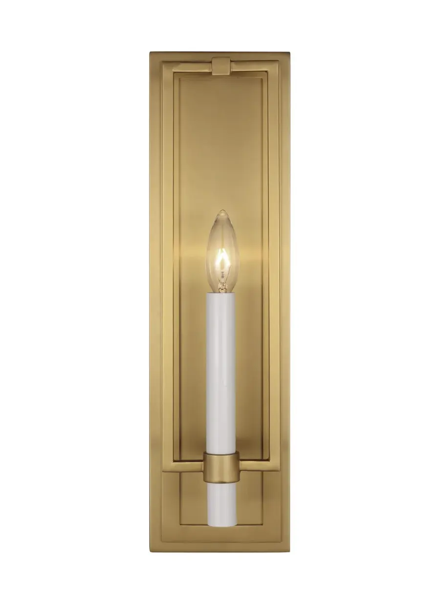 Marston One Light Wall Sconce in Burnished Brass