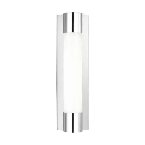 The Loring LED vanity combines geometric precision with practical illumination. Its cylindrical glass shade and triangular backplate create a sculptural statement while integrated LED technology eliminates bulb changes. Perfect for modern bathrooms seeking clean lines.