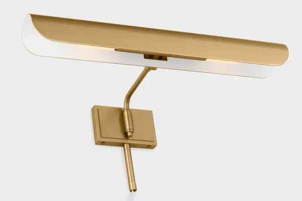 Hull Two Light Picture Light in Burnished Brass - Image 10