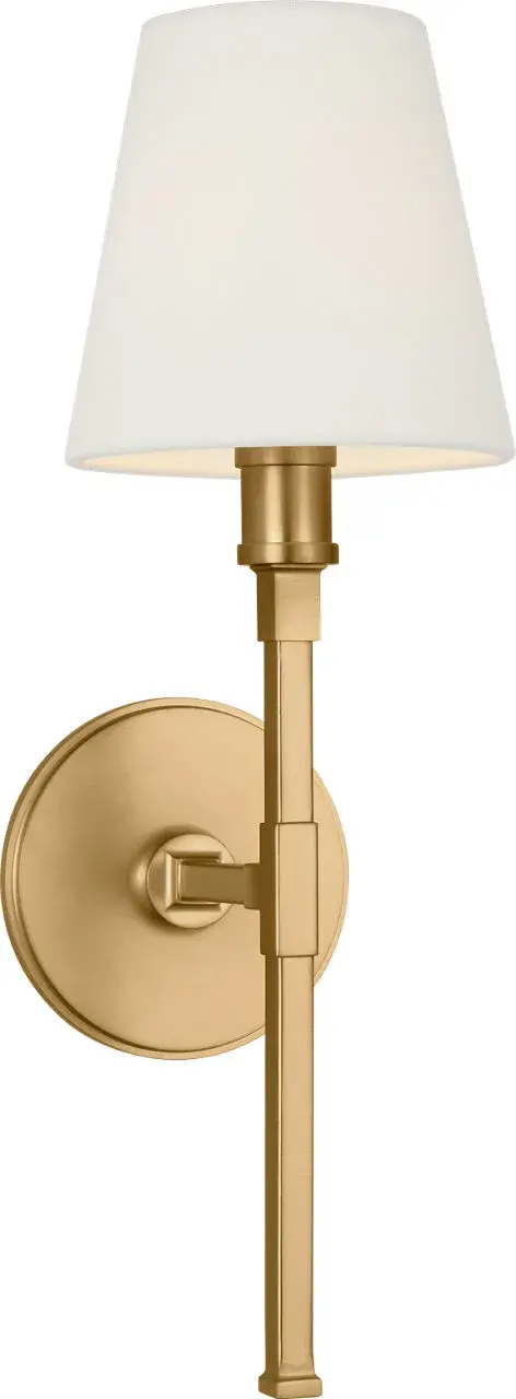 Perth Single Medium Sconce in Burnished Brass - Image 1