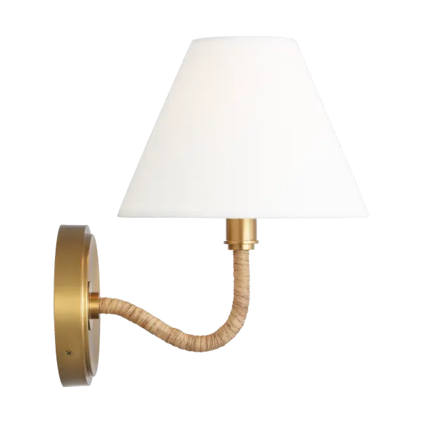 Elegant Coastal-Inspired Sconce with Warm Brass Finish - Image 3