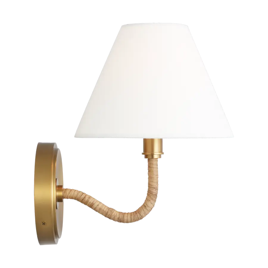 Elegant Coastal-Inspired Sconce with Warm Brass Finish - Image 3