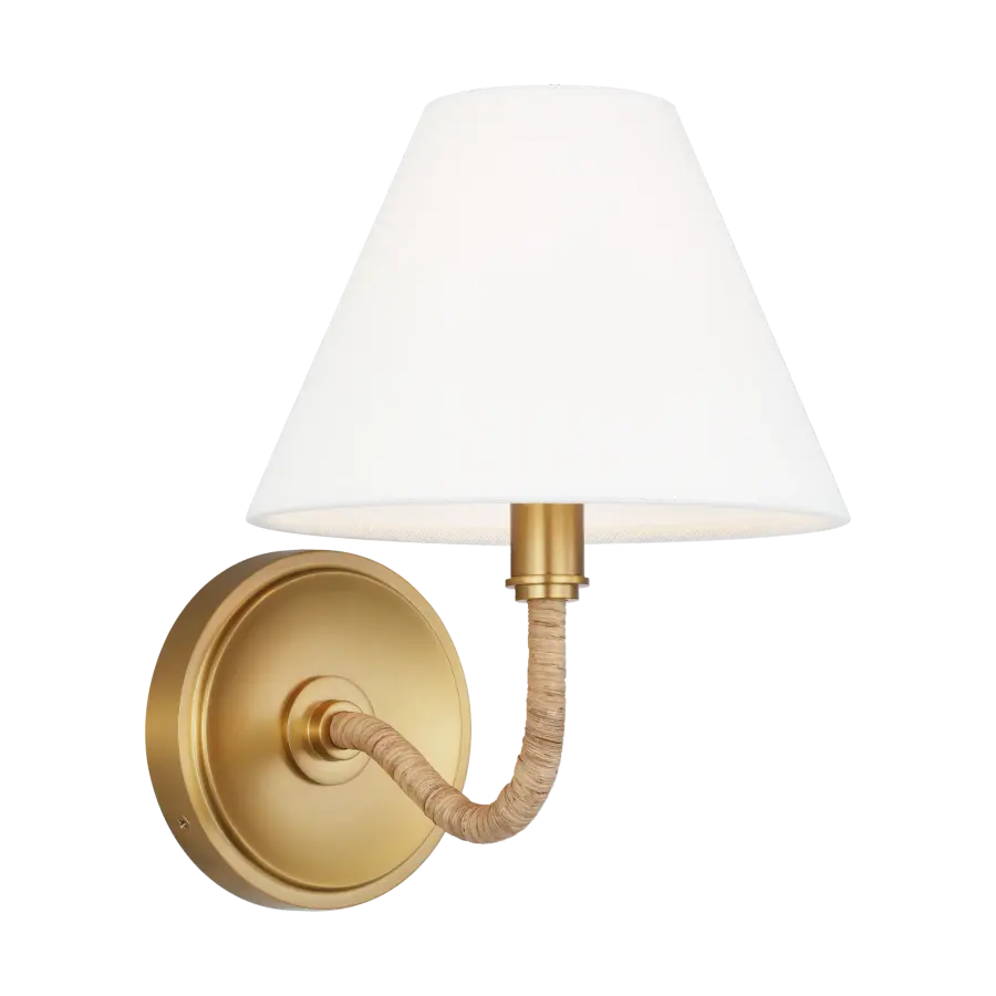 Elegant Coastal-Inspired Sconce with Warm Brass Finish - Image 5