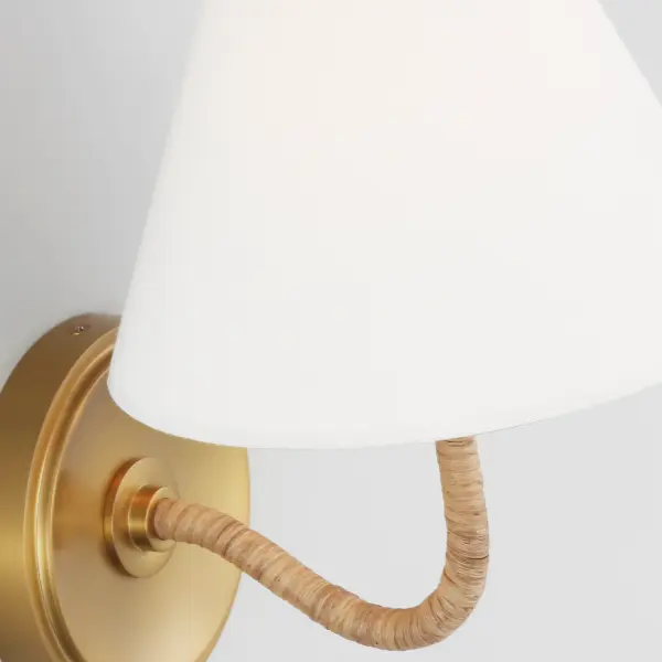 Elegant Coastal-Inspired Sconce with Warm Brass Finish - Image 7