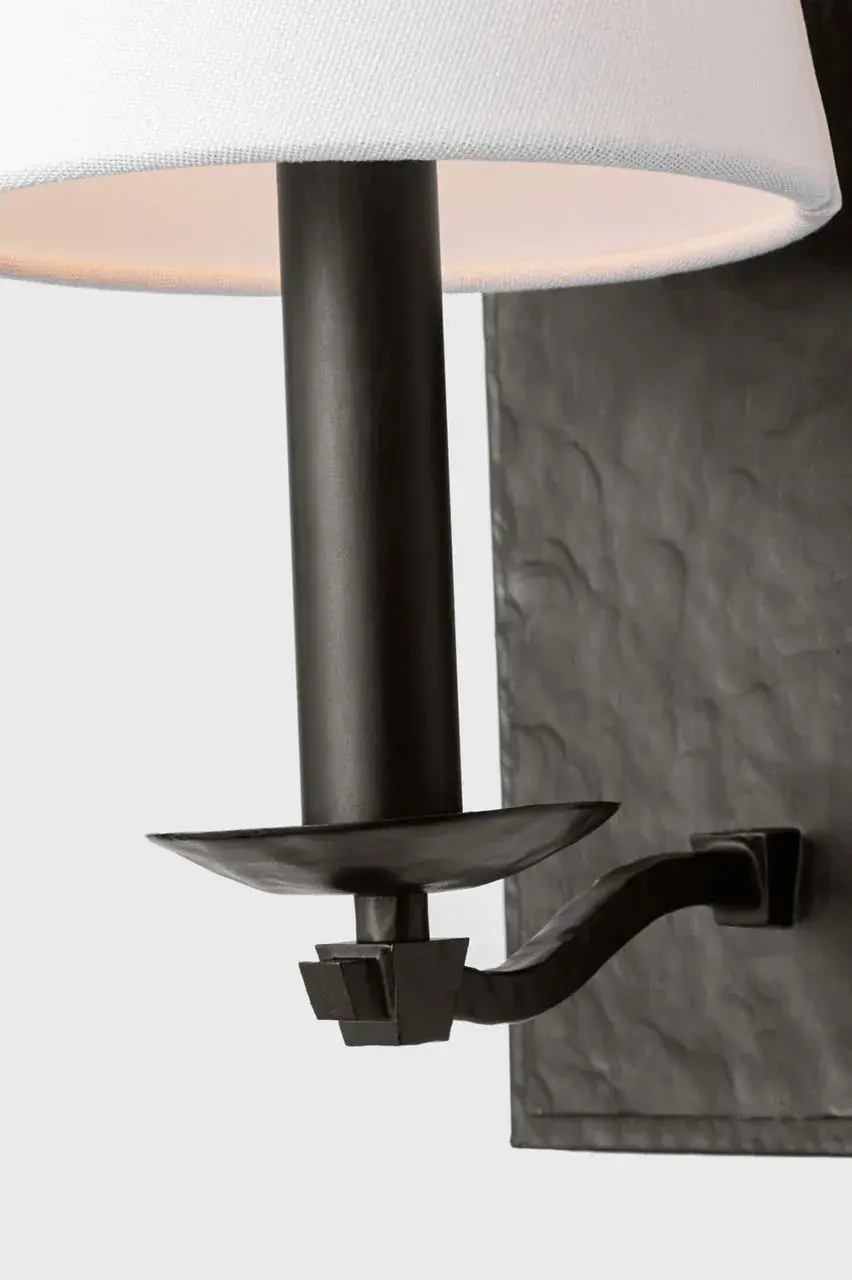 Wellen Medium Sconce in Aged Iron - Image 9