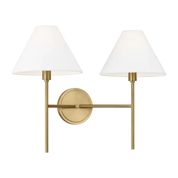 The Ridgewood Medium Sconce brings sculptural sophistication to any space with its star-shaped design and forged hammered texture. Crafted in warm Burnished Brass, this versatile fixture balances classic elegance with contemporary appeal.