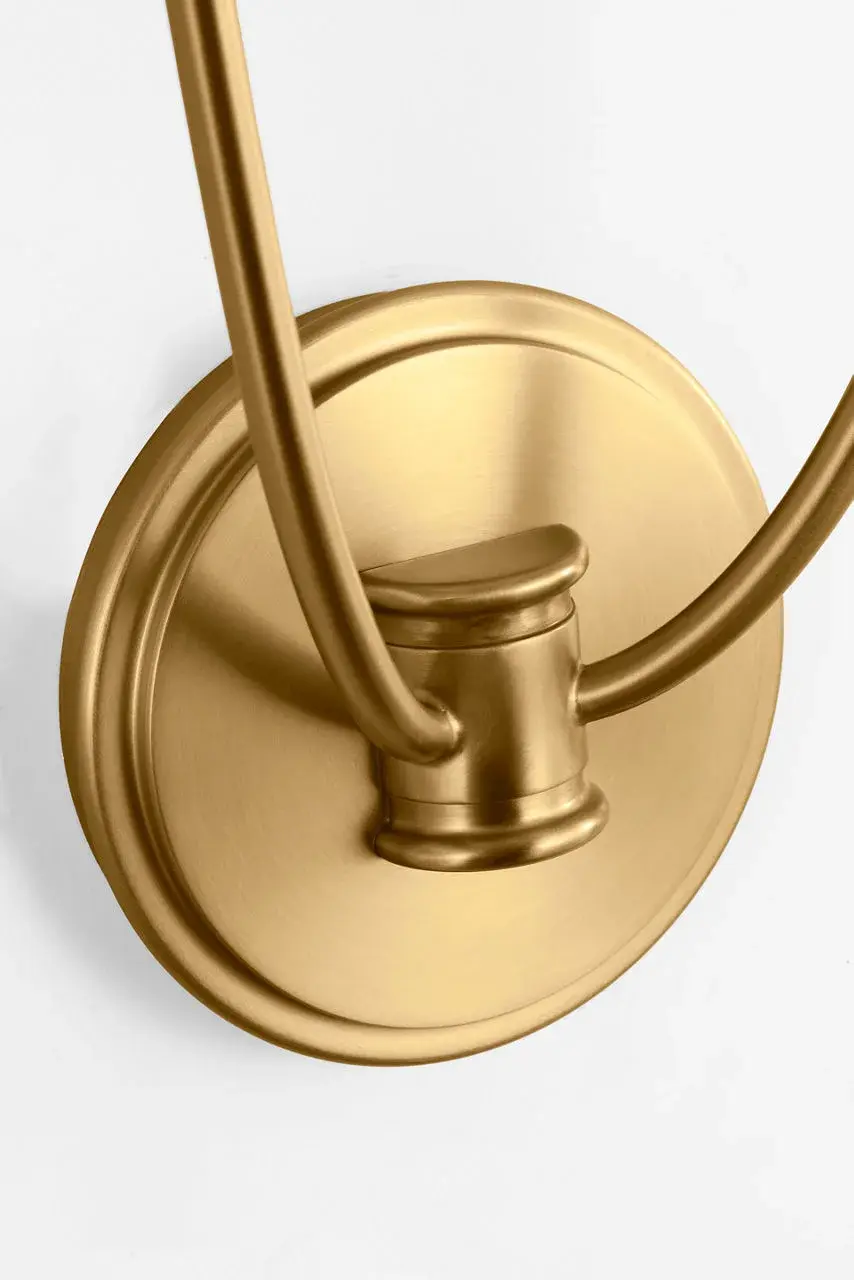 Marina 18" Double Sconce in Burnished Brass - Image 2