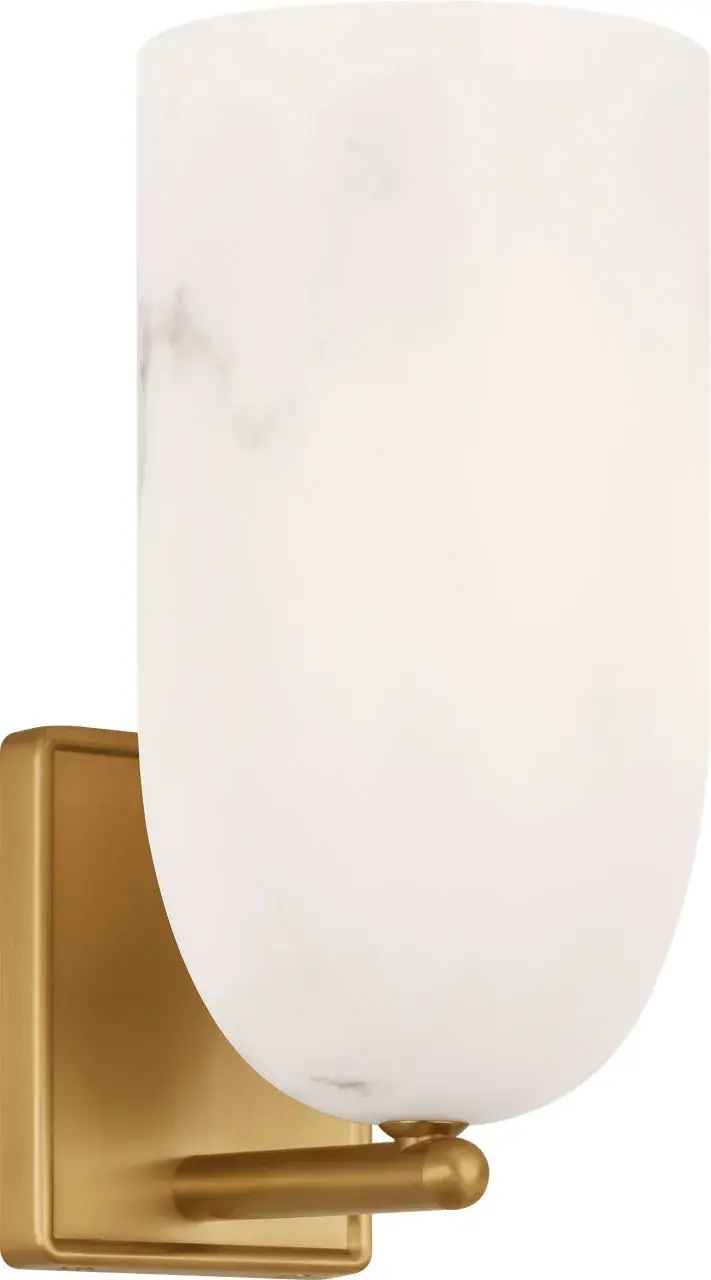 Savina 12" Sconce in Burnished Brass - Image 1