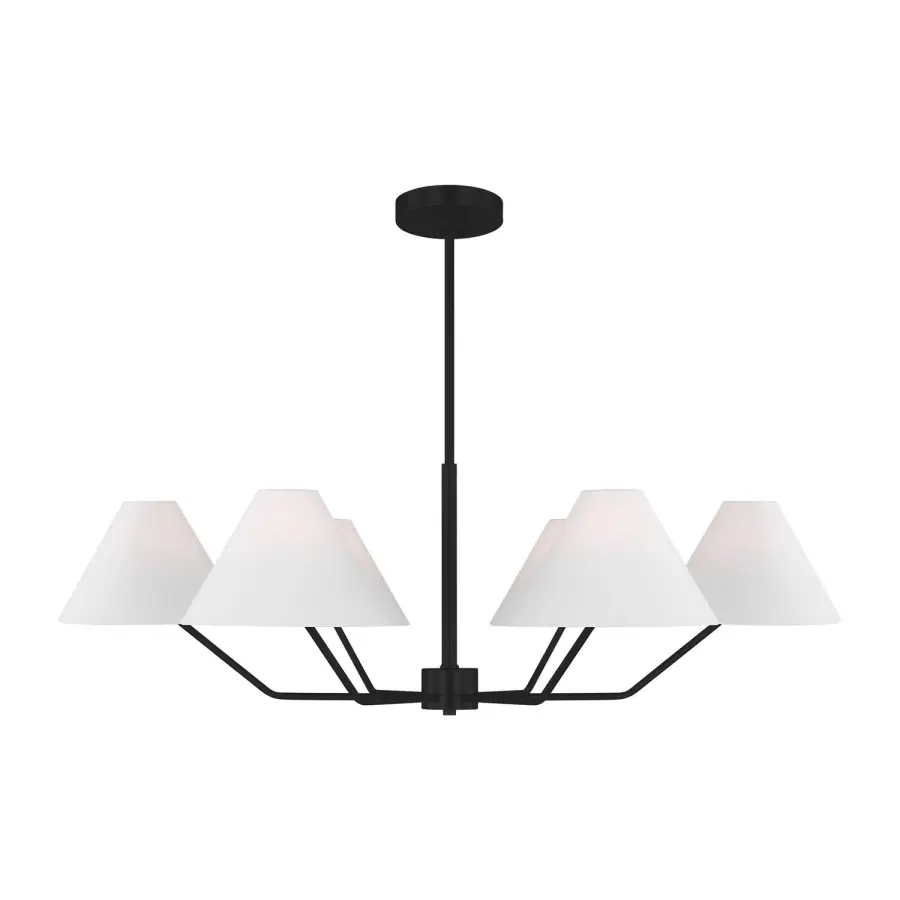 Burke 6-Light Chandelier in Midnight Black