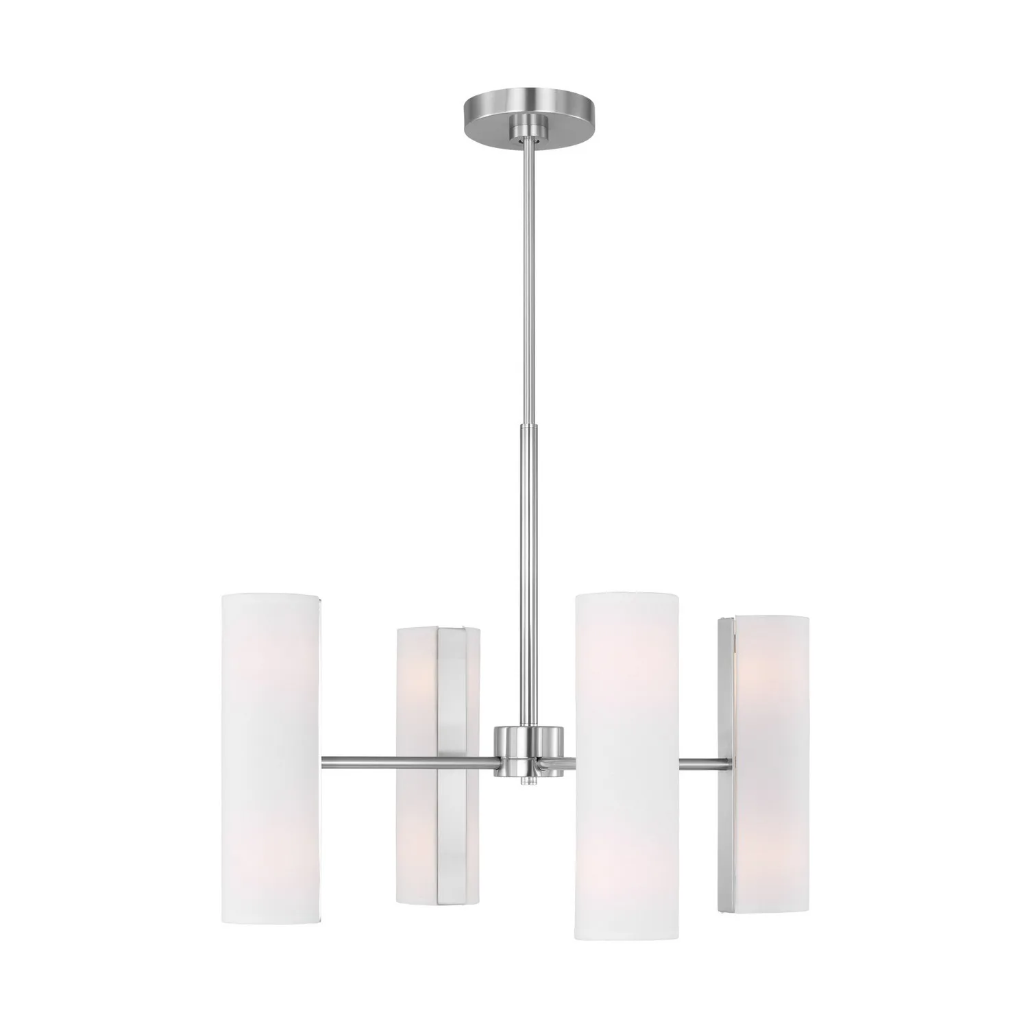 Capalino Eight Light Chandelier in Brushed Steel