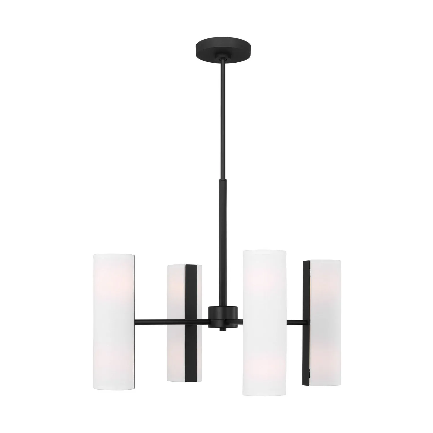 Capalino Eight Light Chandelier in Midnight Black