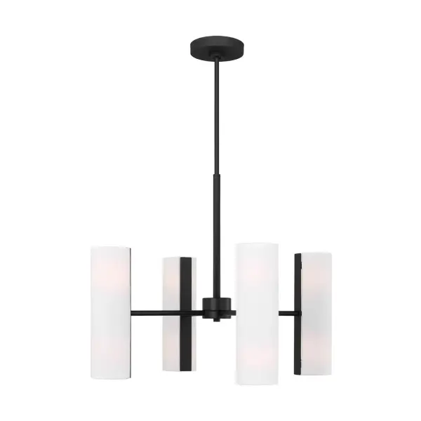 Capalino Eight Light Chandelier in Midnight Black