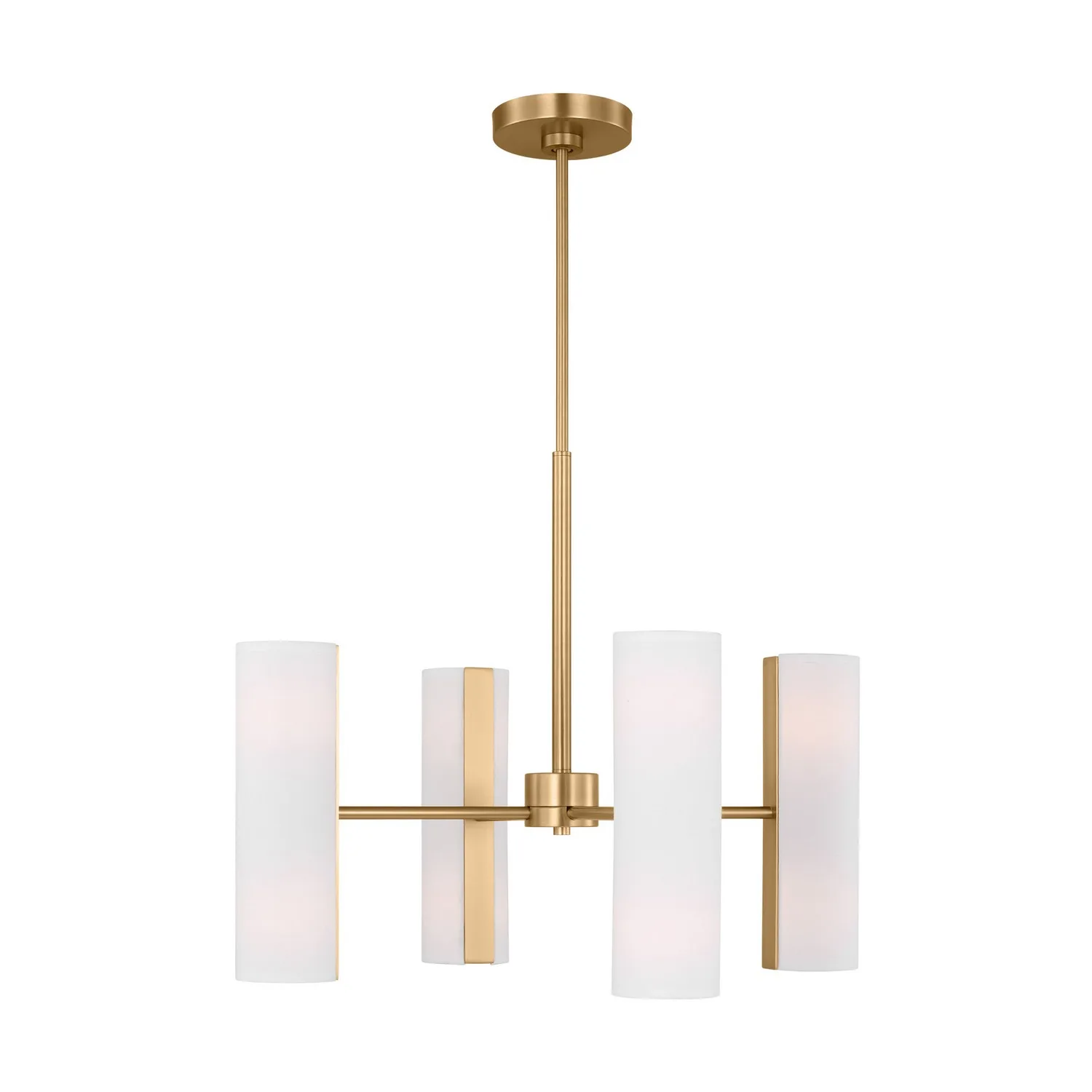 Capalino Eight Light Chandelier in Satin Brass