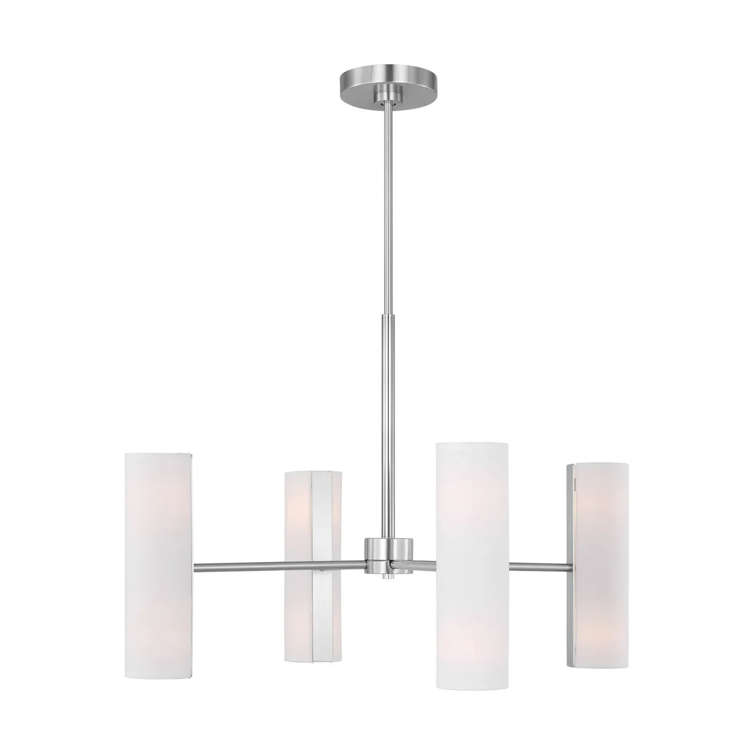 Capalino Eight Light Chandelier in Brushed Steel