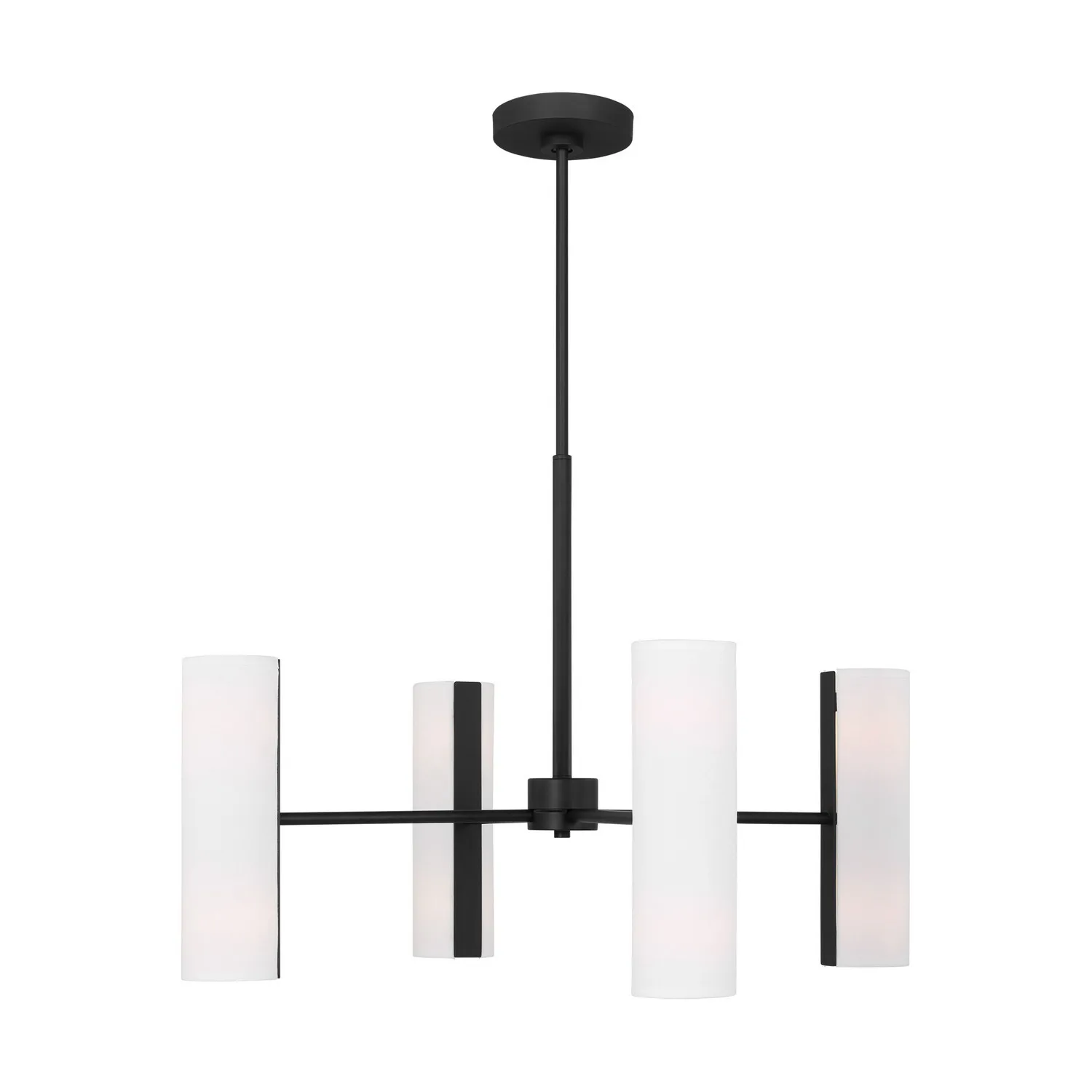 Capalino Eight Light Chandelier in Midnight Black