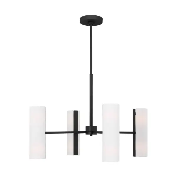 Capalino Eight Light Chandelier in Midnight Black