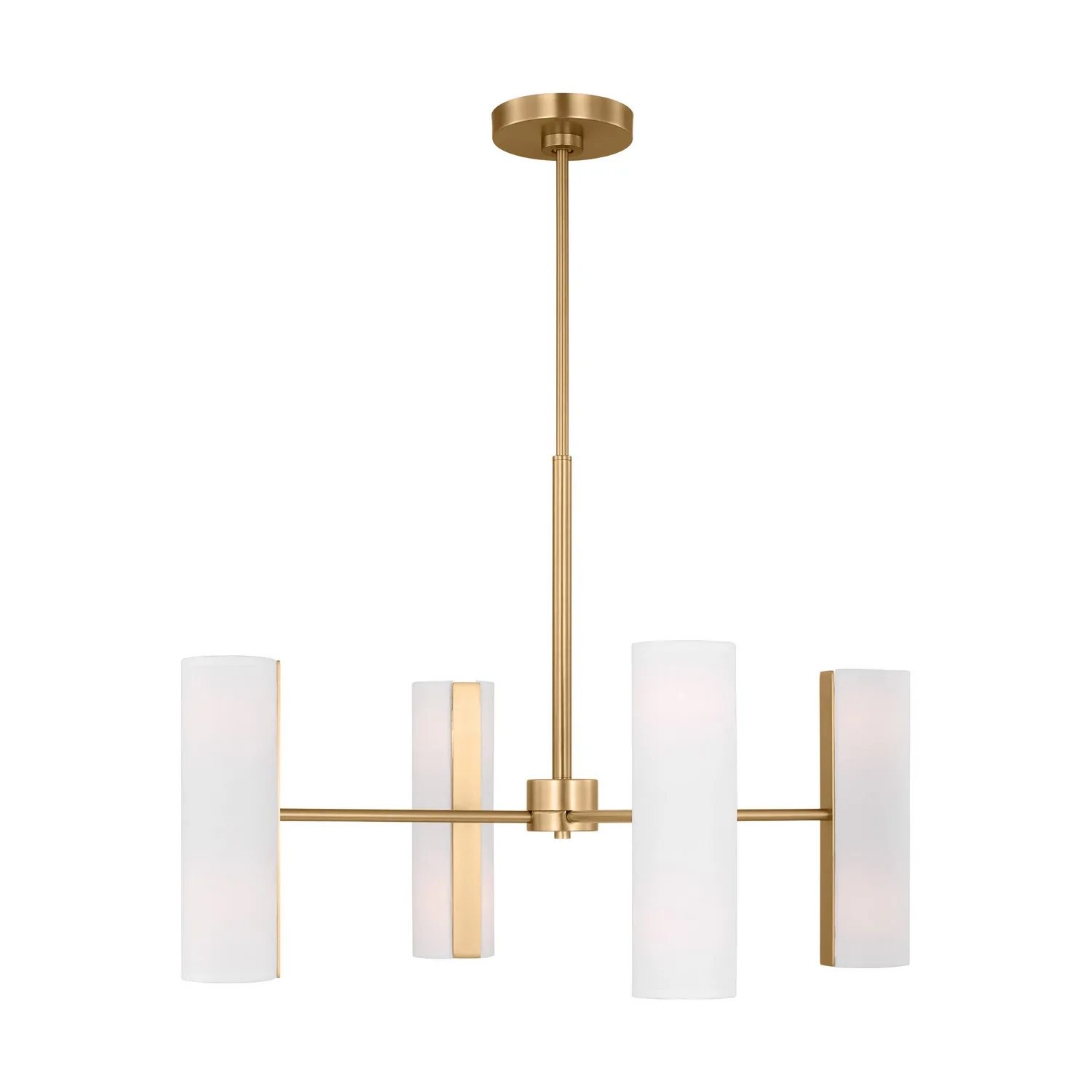 Capalino Eight Light Chandelier in Satin Brass