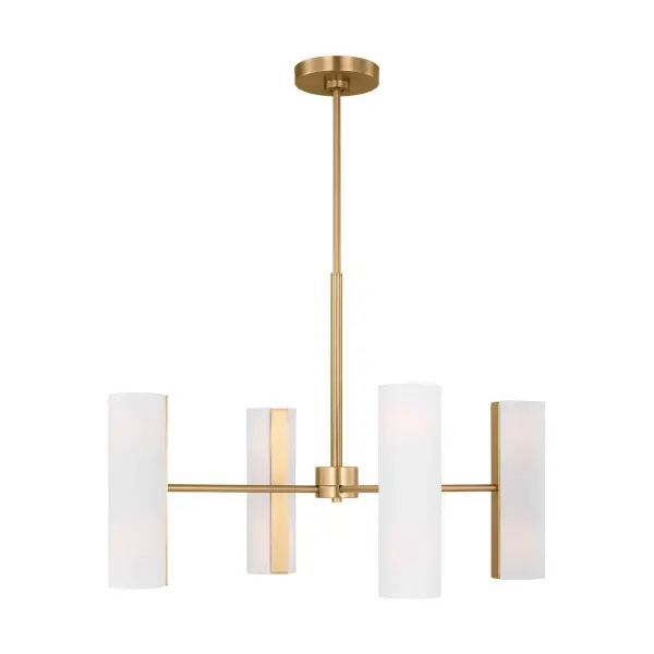 Capalino Eight Light Chandelier in Satin Brass