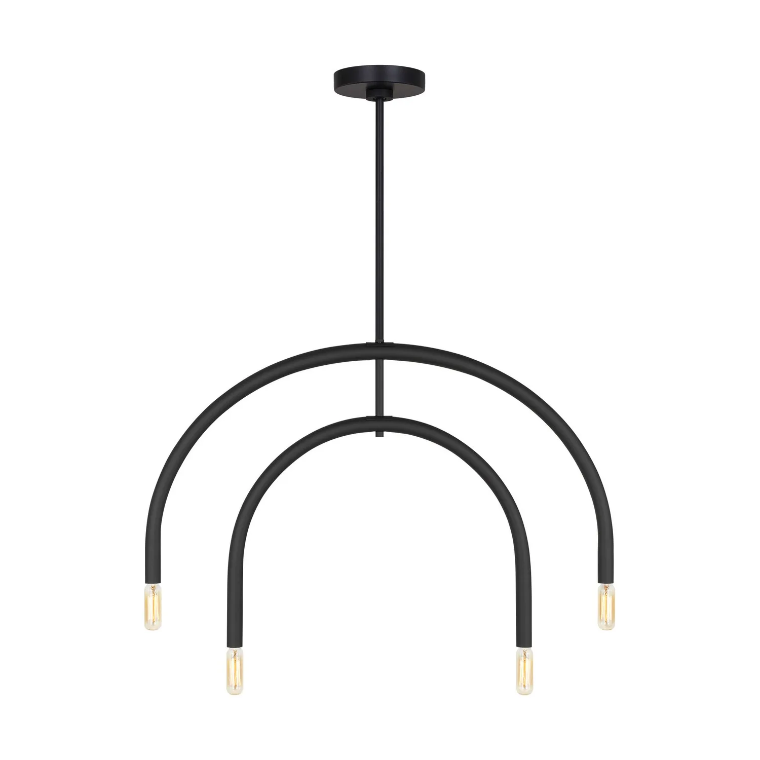 Hadden Four Light Chandelier in Midnight Black