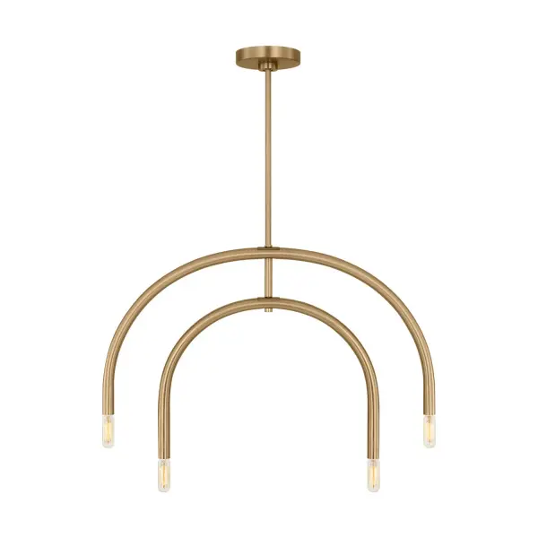 Hadden Four Light Chandelier in Satin Brass