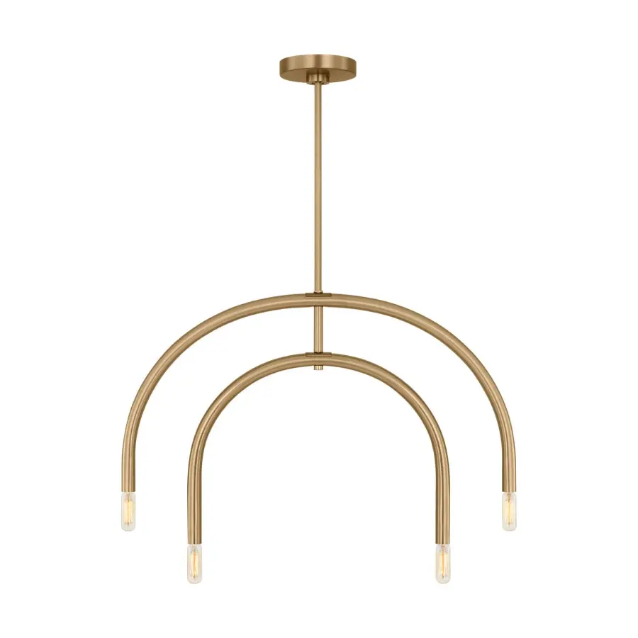 Hadden Four Light Chandelier in Satin Brass