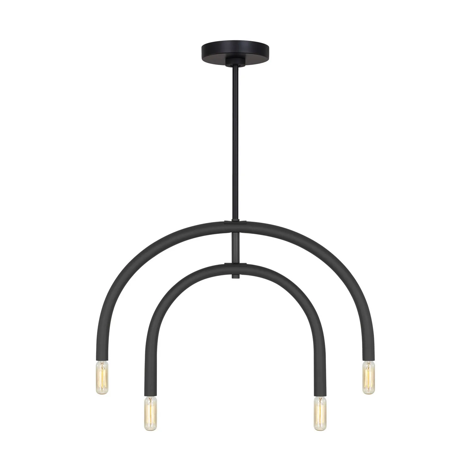 Hadden Four Light Chandelier in Midnight Black