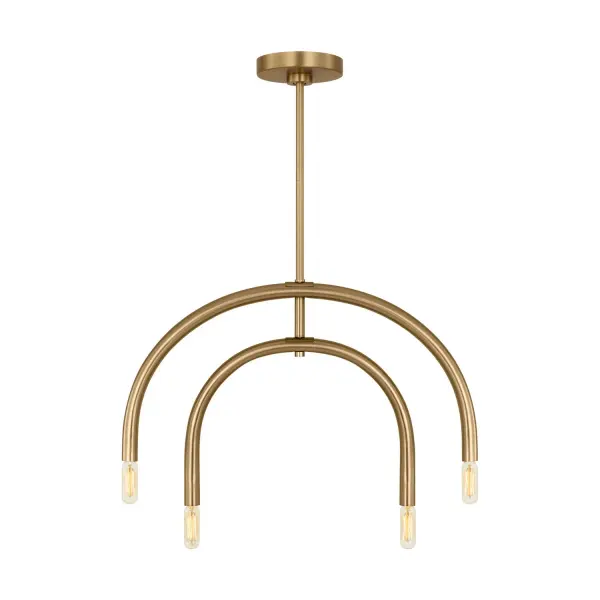 Hadden Four Light Chandelier in Satin Brass
