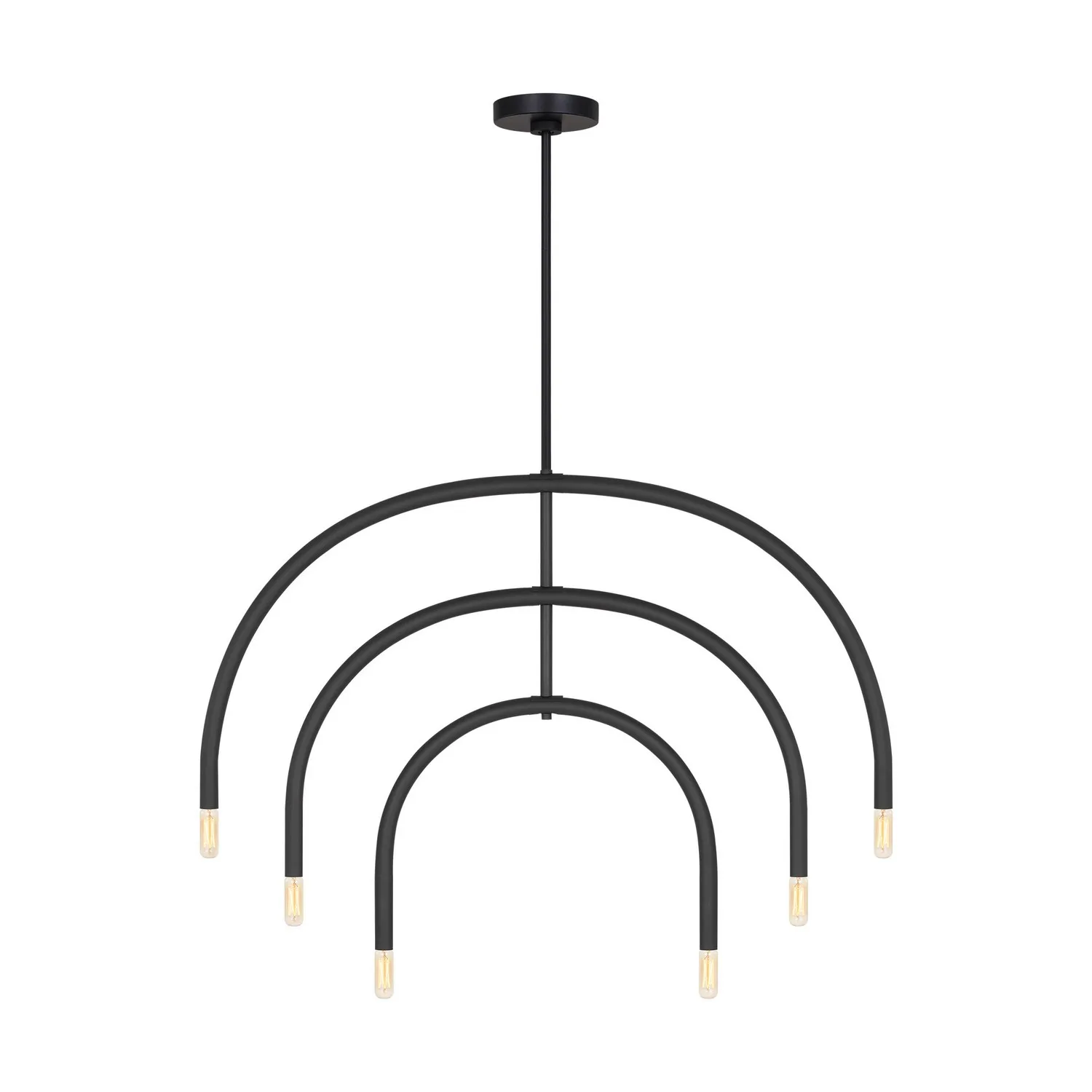 Hadden 6-Light Chandelier in Midnight Black