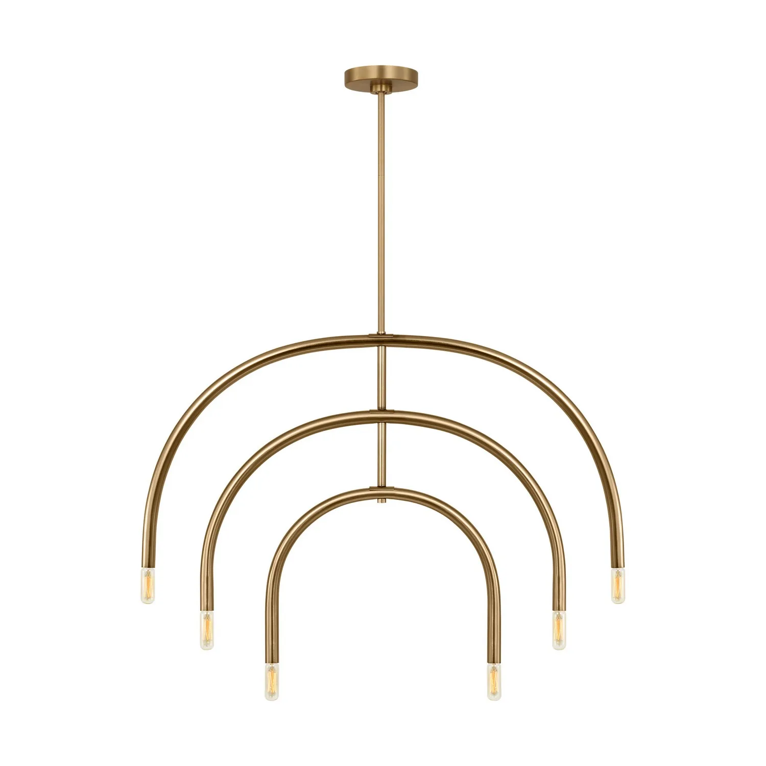 Hadden Six Light Chandelier in Satin Brass