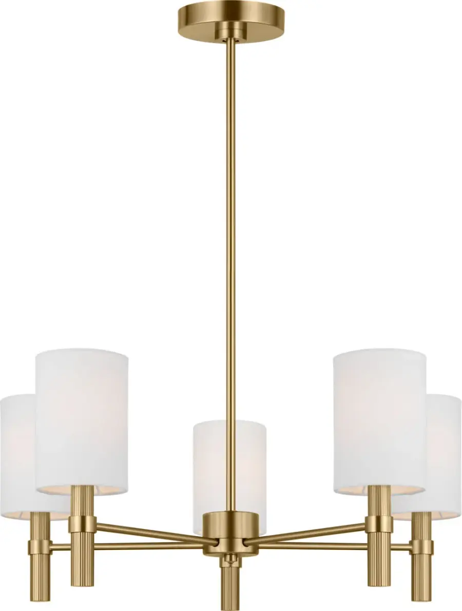 Manor Medium Chandelier in Satin Brass - Image 2