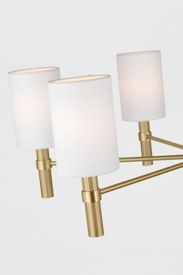 Manor Large Chandelier in Satin Brass - Image 4