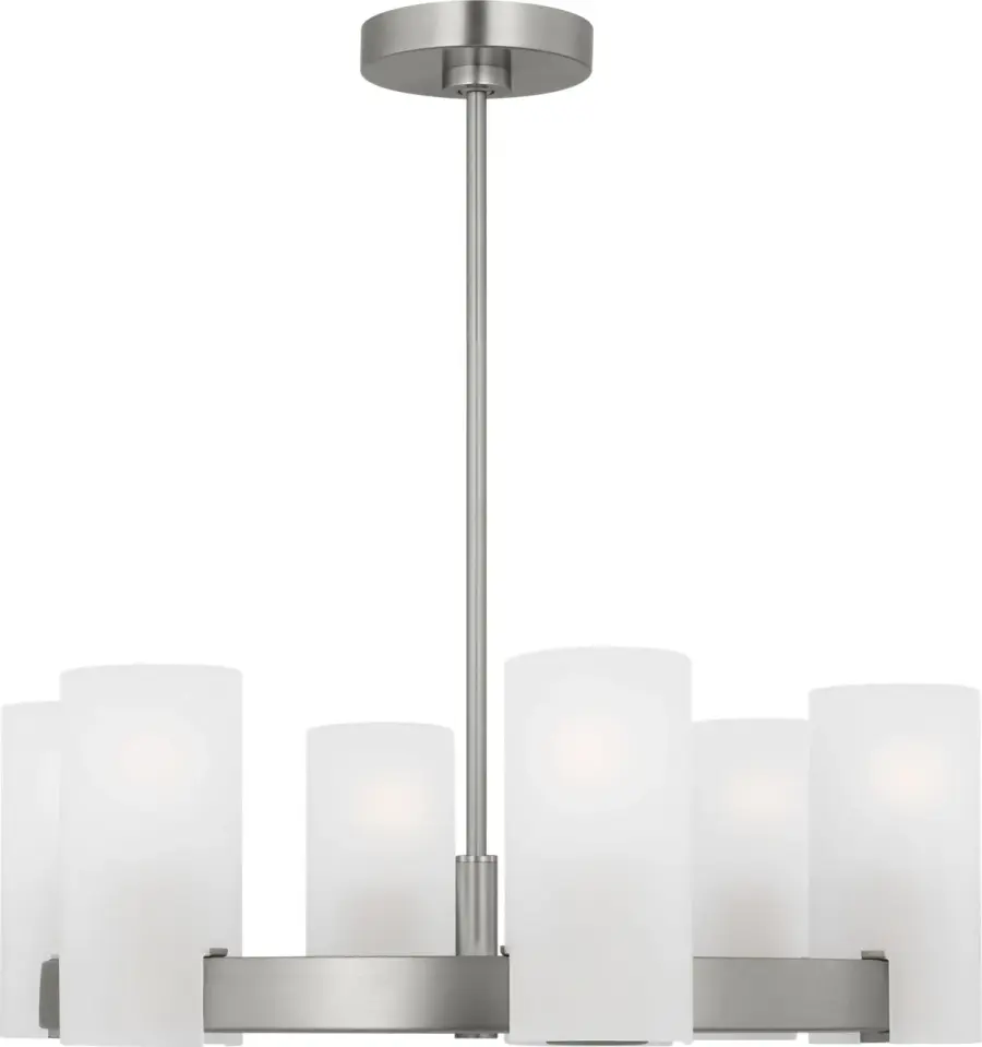 Rhode Medium Chandelier in Brushed Steel - Image 1