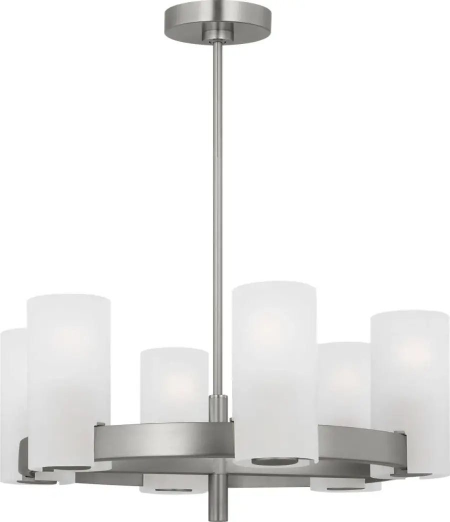 Rhode Medium Chandelier in Brushed Steel - Image 2