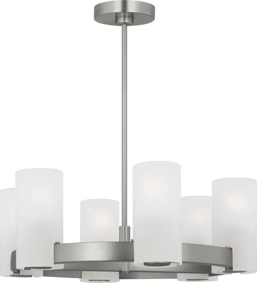 Rhode Medium Chandelier in Brushed Steel - Image 3
