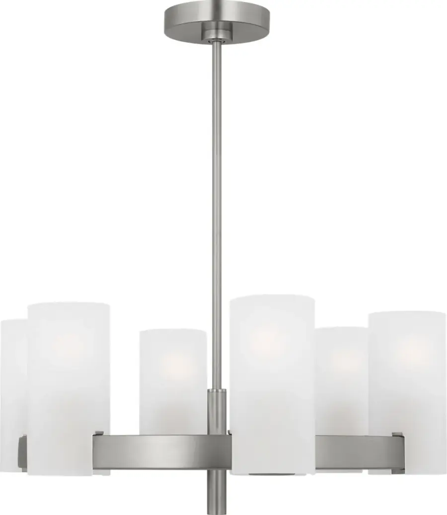 Rhode Medium Chandelier in Brushed Steel - Image 4