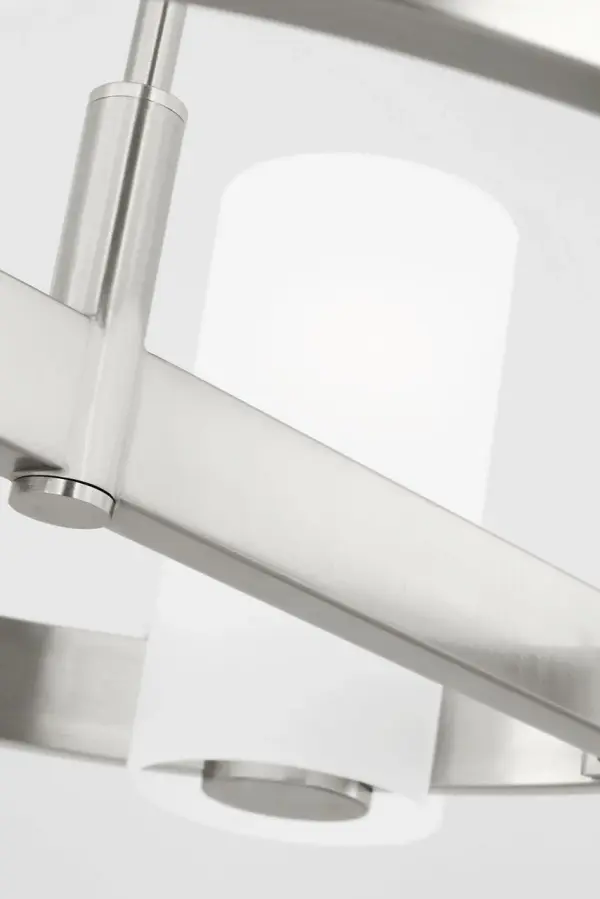 Rhode Medium Chandelier in Brushed Steel - Image 5