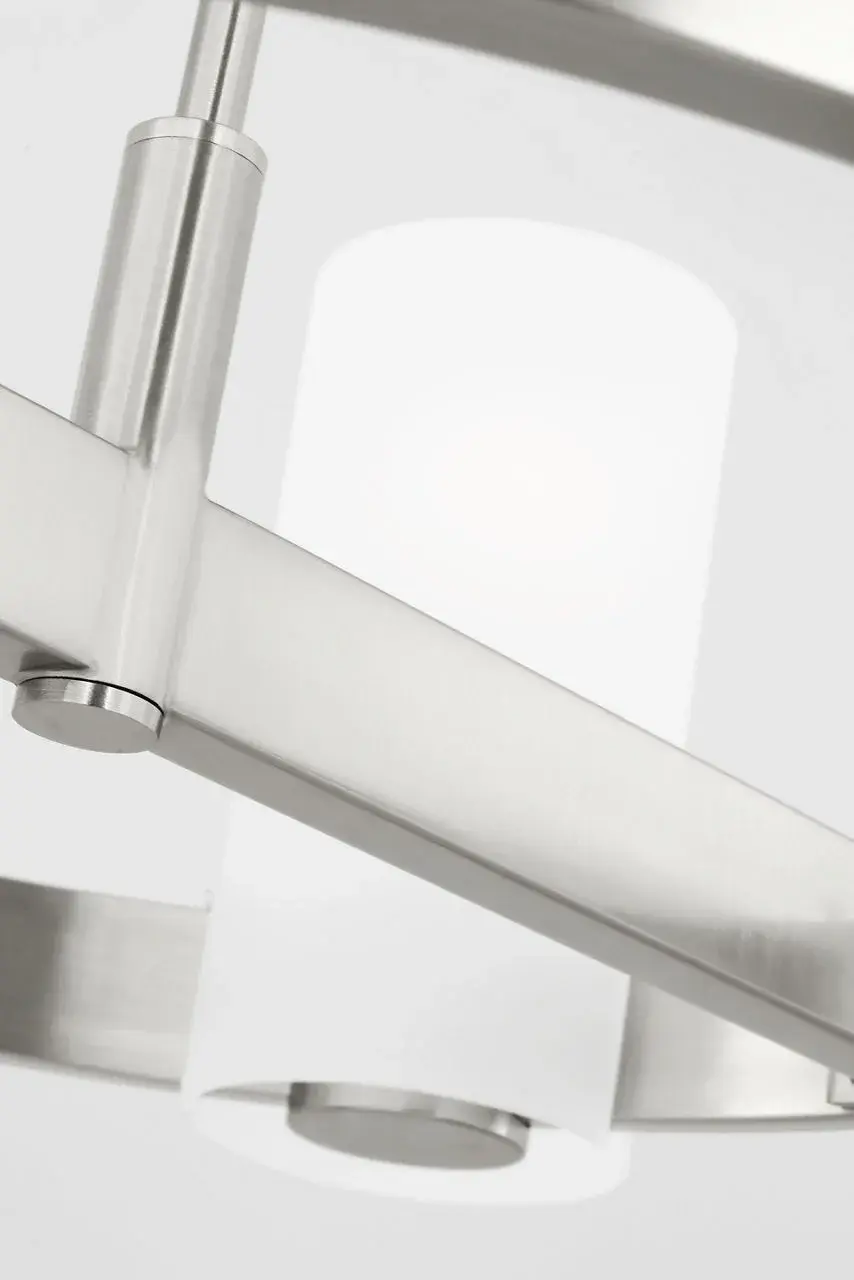 Rhode Medium Chandelier in Brushed Steel - Image 5