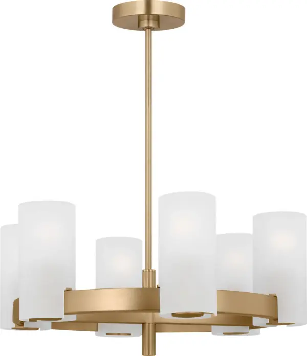 Rhode Medium Chandelier in Satin Brass - Image 3
