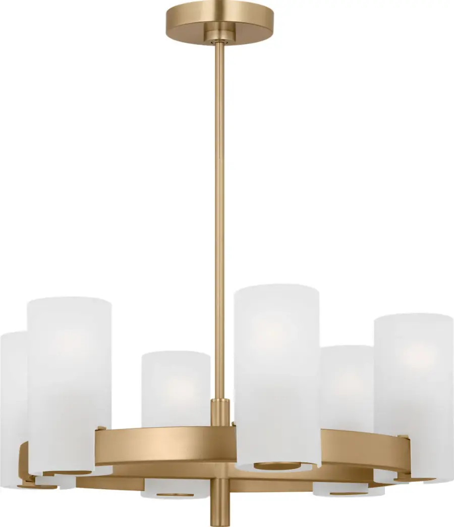 Rhode Medium Chandelier in Satin Brass - Image 3