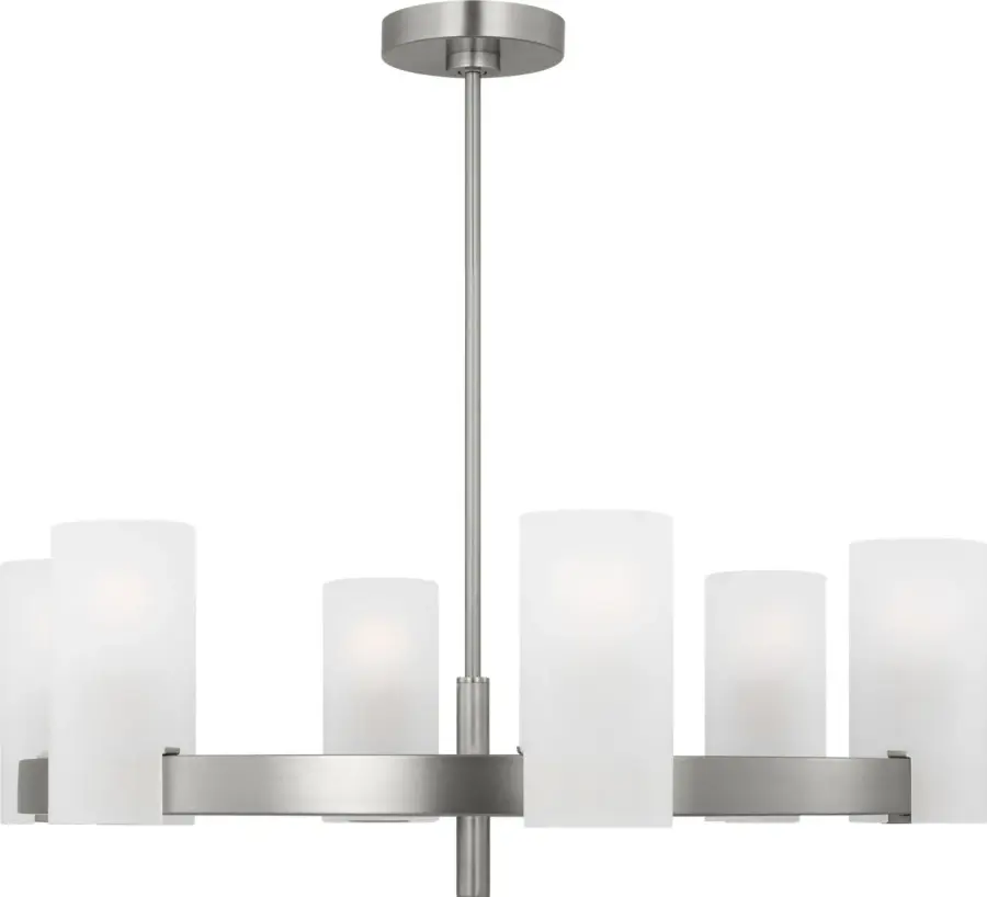 Rhode Large Chandelier in Brushed Steel - Image 1