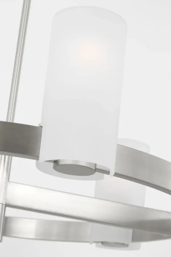 Rhode Large Chandelier in Brushed Steel - Image 6