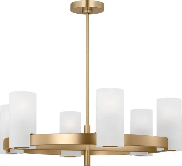 Rhode Large Chandelier in Satin Brass - Image 3