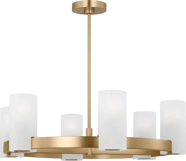 Rhode Large Chandelier in Satin Brass - Image 4