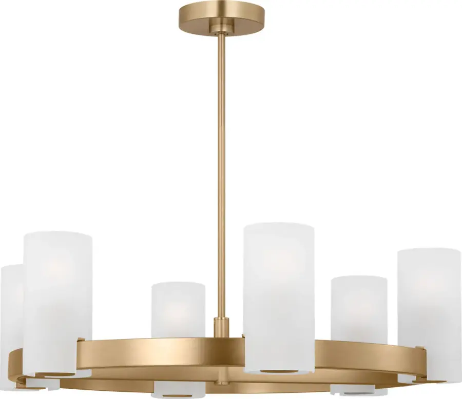 Rhode Large Chandelier in Satin Brass - Image 4