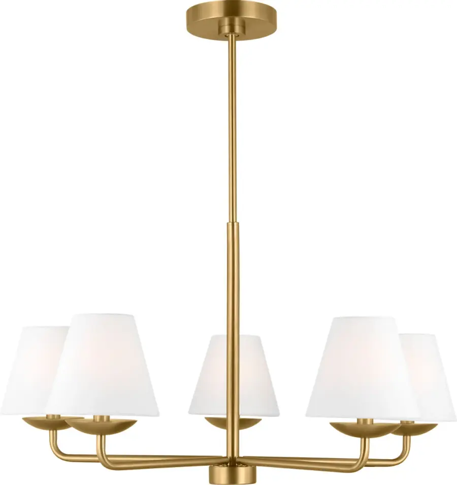 Albion Medium Chandelier in Satin Brass - Image 1
