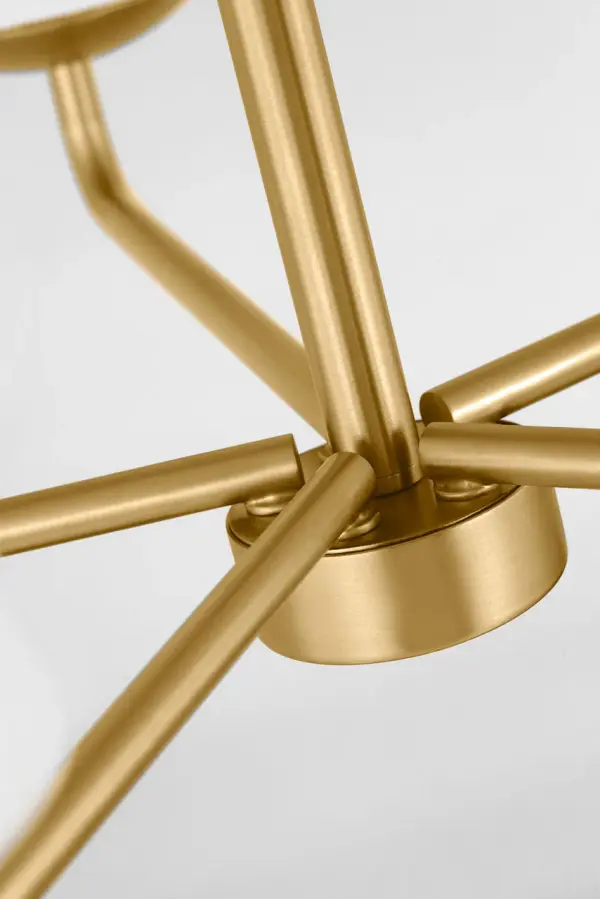 Albion Medium Chandelier in Satin Brass - Image 4