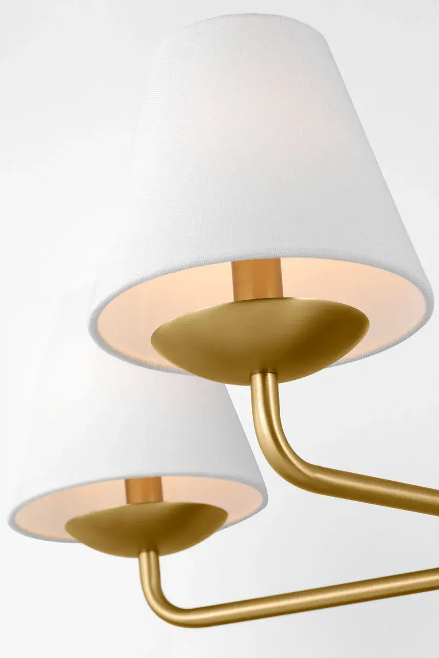 Albion Medium Chandelier in Satin Brass - Image 6