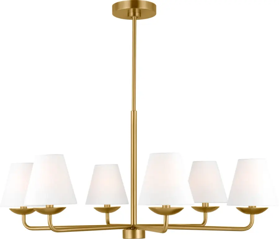 Albion Large Chandelier in Satin Brass - Image 1
